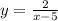 y=\frac{2}{x-5}