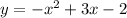 y=-x^2+3x-2