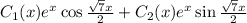 C_1(x)e^x\cos\frac{\sqrt{7}x}{2}+C_2(x)e^x\sin\frac{\sqrt{7}x}{2}