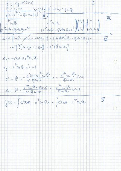 Решить дифференциальное уравнение y-y'+2y=e^x(x^2-1)