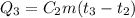 Q_3=C_2m(t_3-t_2)