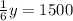 \frac{1}{6}y=1500