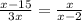 \frac{x-15}{3x}= \frac{x}{x-2}