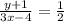 \frac{y+1}{3x-4}= \frac{1}{2}