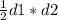 \frac{1}{2}d1 * d2