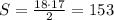 S= \frac{18\cdot17}{2}=153