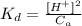 K_d = \frac{[H^+]^2}{C_a}