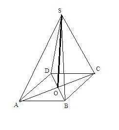 Всферу вписана четырехугольная пирамида ,у которой все ребра равны.докажите,что центр основания пира