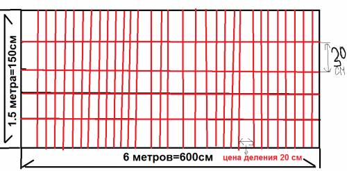 Для школьного спектакля требуется оклеить цветной бумагой прямоугольную часть сцены длинной 6 м и вы