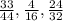 \frac{33}{44}, \frac{4}{16} , \frac{24}{32}