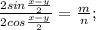 \frac{2sin \frac{x-y}{2}}{2cos \frac{x-y}{2}}= \frac{m}{n};