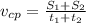 v_{cp} = \frac{S_1+S_2}{t_1+t_2}