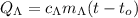 Q_{\Lambda} = c_{\Lambda} m_{\Lambda} (t-t_o)