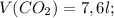 V(CO_2)=7,6l;