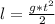 l= \frac{g* t^{2} }{2}