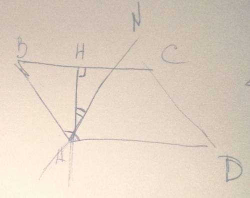 Abcd - параллелограмм ∠han = 17, ah-высота, an - биссектриса угла а, ∠abc = ?