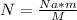 N = \frac{Na * m}{M}