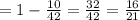 =1-\frac{10}{42}=\frac{32}{42}=\frac{16}{21}