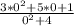 \frac{3*0^{2}+5*0+1 }{ 0^{2} +4}