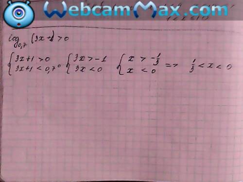 1)log0.7 (3x+1) > 0 2)4^x-4^(x-2)=30