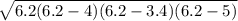 \sqrt{6.2(6.2-4)(6.2-3.4)(6.2-5)}