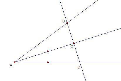 Докажите, что прямая, пересекающая стороны угла и перпендикулярная его биссектрисе, отсекает на стор