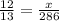 \frac{12}{13}= \frac{x}{286}