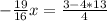 - \frac{19}{16}x= \frac{3-4*13}{4}