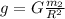 g=G \frac{m_2}{R^2}