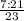 \frac{7:21}{23}