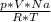 \frac{p*V*Na}{R*T}