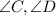 \angle C, \angle D