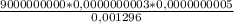 \frac{9000000000*0,0000000003*0,0000000005}{0,001296}