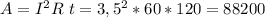 A=I^2R \ t=3,5^2*60*120=88200