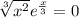 \sqrt[3]{x^2} e^{ \frac{x}{3} } = 0