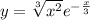 y = \sqrt[3]{x^2} e^{ -\frac{x}{3} }