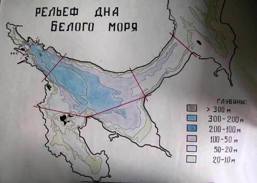 Геологическое строение,рельеф белого моря