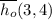 \overline{h_o} ( 3 , 4 )