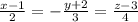 \frac{x-1}{2}=-\frac{y+2}{3}=\frac{z-3}{4}