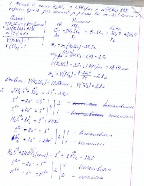 1)какой объем концентрированной серной кислоты плотностью 1,84 г/мл, в которой массовая доля кислоты