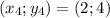 ( x_4 ; y_4 ) = ( 2 ; 4 )