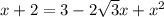 x + 2 = 3 -2 \sqrt{3} x + x^2