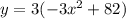 y=3(-3x^2+82)