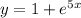 y=1+e^{5x}