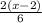 \frac{2(x-2)}{6}