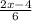 \frac{2x-4}{6}