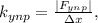 k_{ynp} = \frac{ | F_{ynp} | }{ \Delta x } ,