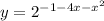 y= 2^{-1-4x- x^2 }