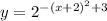 y=2^{-(x+2)^2+3}