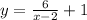 y= \frac{6}{x-2}+1